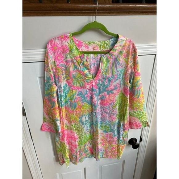 Lilly Pulitzer tunic blouse size large - Picture 2 of 5